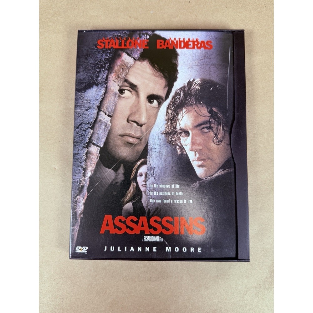 Assassins DVD Sylvester Stallone Antonio Banderas Julianne Moore Snapcase 1995